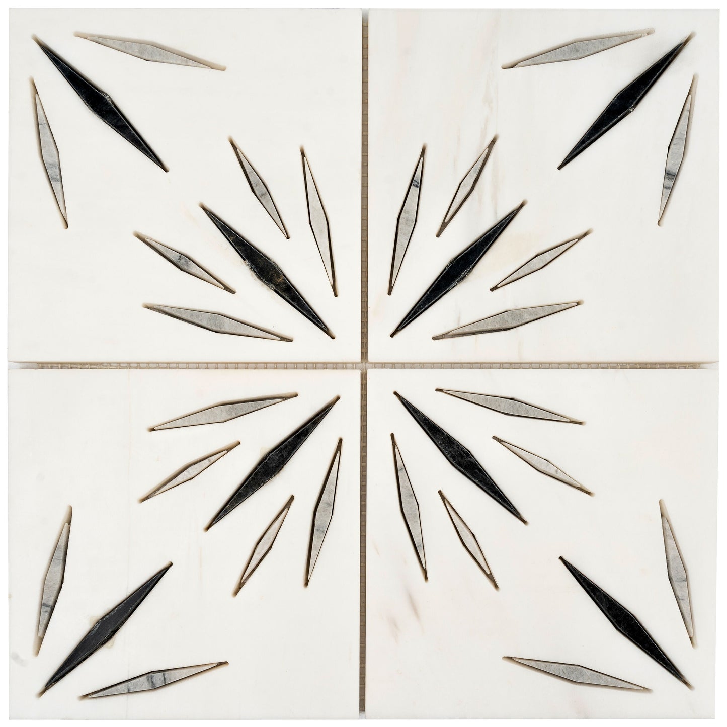 Apollo Tile Artisana White 12-in x 12-in Honed Natural stone Marble Patterned Mosaic Floor and Wall Tile product image