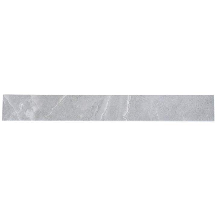 Apollo Tile Cordera Soft Grey 3-in x 24-in Matte Porcelain Encaustic Floor and Wall Tile product image