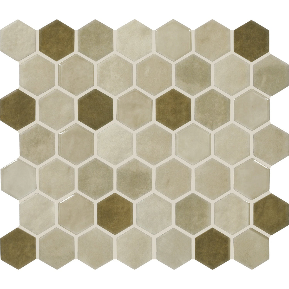 Daltile Vistaframe Rustic Sage 10-in x 12-in Multi-finish Ceramic Hexagon Mosaic Floor and Wall Tile product image