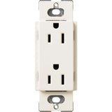 Claro 15 Amp Duplex Outlet, White - Super Arbor