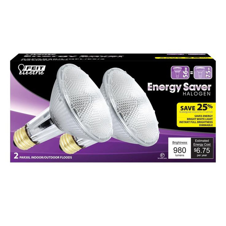 Feit Electric 56-Watt Warm White (3000K) PAR30 Dimmable Energy Saver Halogen Flood Light Bulb (12-Pack)