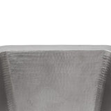 Dual Mount Hammered Copper 17 in. Single Bowl Kitchen/Bar Sink with 3.5 in. Drain Opening in Nickel