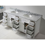 Caroline Parkway 78 in. W Bath Vanity Cabinet Only in White - Super Arbor
