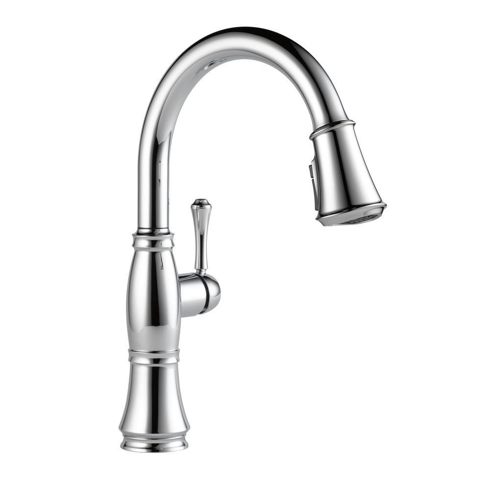 Cassidy Touch Single-Handle Pull-Down Sprayer Kitchen Faucet in Lumicoat Champagne Bronze - Super Arbor