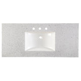 37 in. W x 22 in. D Stone Effects Vanity Top in Cold Fusion with White Sink - Super Arbor