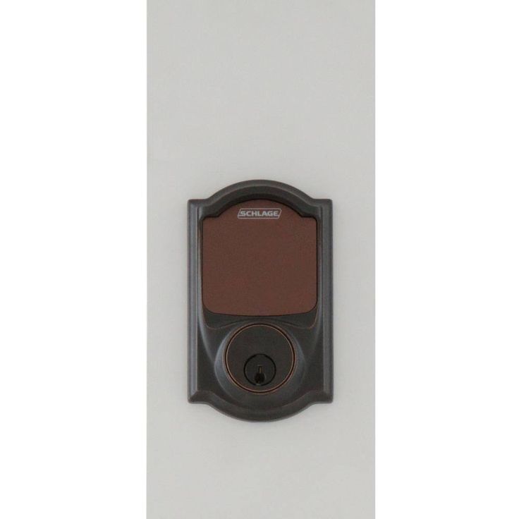 Camelot Aged Bronze Sense Smart Deadbolt and Camelot Handleset with Accent Lever with Camelot Trim