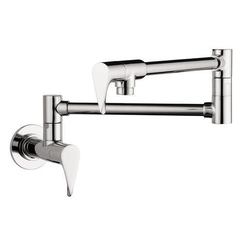 Hansgrohe Citterio Chrome 1-Handle Wall Mount Pot Filler Handle/Lever Kitchen Faucet