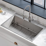 Loften Dual Mount Drop-In Stainless Steel 25 in. 1-Hole Single Bowl Kitchen Sink - Super Arbor