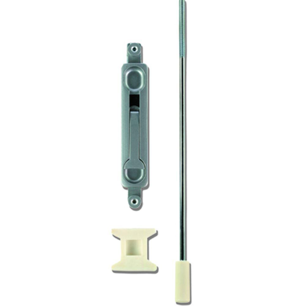 12 in. Flush Bolt with 1/4 in. Offset in Aluminum - Super Arbor