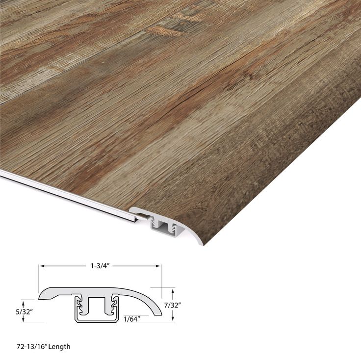 CALI Aqua Tough Redefined Pine 0.33-in T x 1.77-in W x 72.83-in L Vinyl Reducer