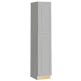 Home Decorators Collection Grayson 18 in. W x 24 in. D x 96 in. H Assembled Plywood Pantry Kitchen Cabinet in Pearl Gray with Soft Close RH