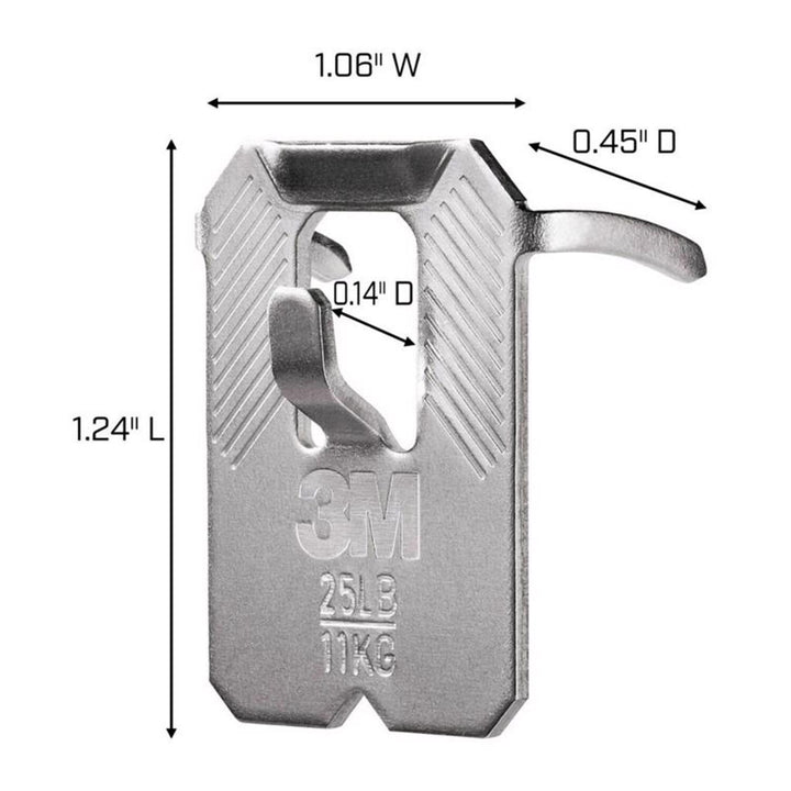 3M Claw Silver Drywall Picture Hanger, 25 lb Capacity, 1 Pack