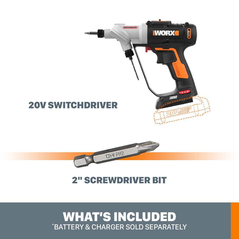 POWER SHARE 20-Volt Lithium-Ion Switchdriver (Bare Tool Only) - Super Arbor