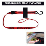 4 ft. x 1 in. S-Hook Loop/Ramp Strap with Cam in Red - Super Arbor