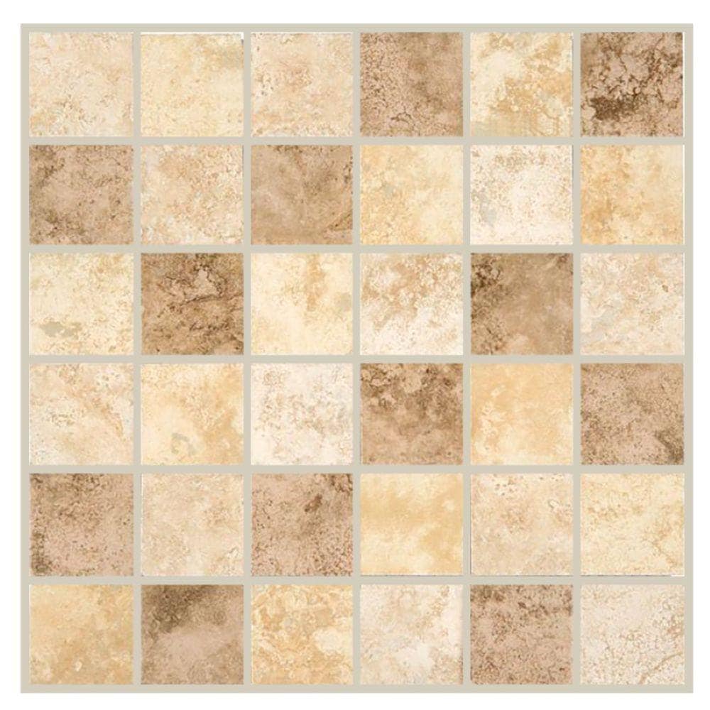 Style Selections Capri Mixed 12-in x 12-in Glazed Porcelain Mosaic Floor and Wall Tile product image