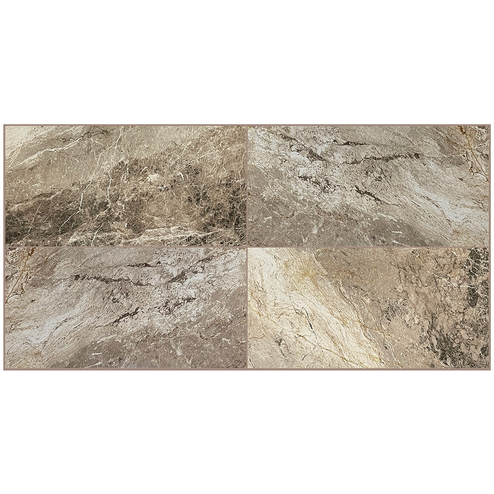 allen + roth Breccia 12-in x 24-in Polished Porcelain Floor and Wall Tile product image
