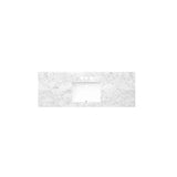 61 in. W x 22 in. Vanity Top in Volakas Marble with Single White Sink and 4 in. Faucet Spread - Super Arbor