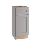 Home Decorators Collection Newport 12 in. W x 24 in. D x 34.5 in. H Assembled Plywood Base Kitchen Cabinet in Pearl Gray with Soft Close RH