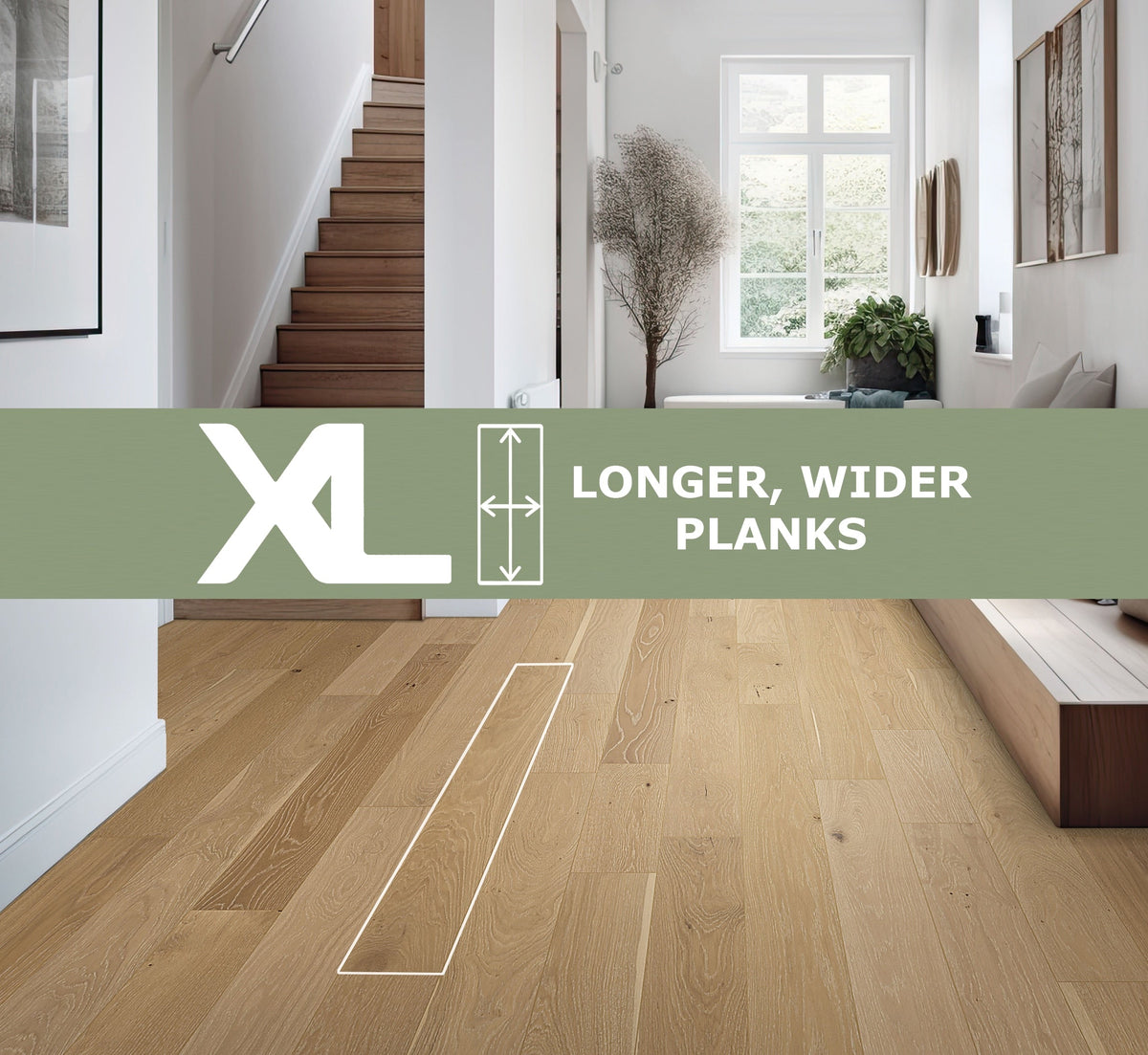 Element Flooring European white oak Wateree hardwood flooring — installed room view