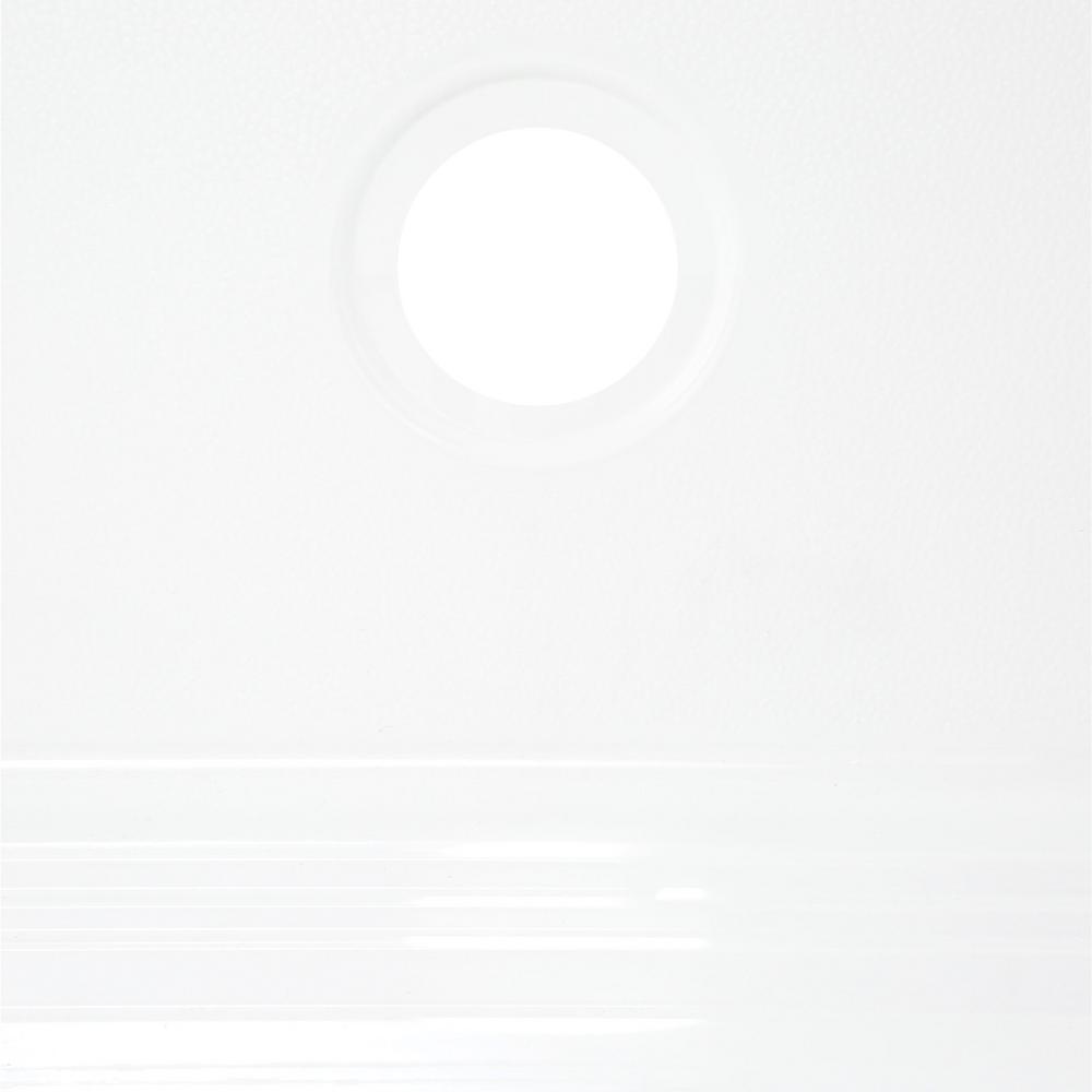 A2 60 in. x 30 in. Single Threshold Left Drain Shower Pan in White - Super Arbor