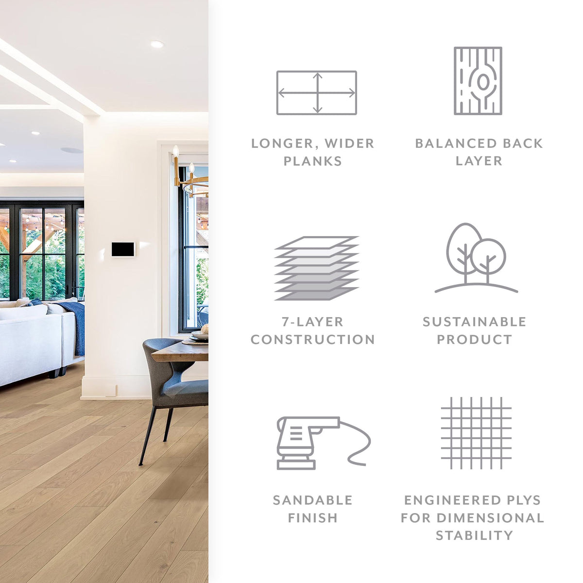 Element Flooring European white oak Moore hardwood flooring — color and finish detail