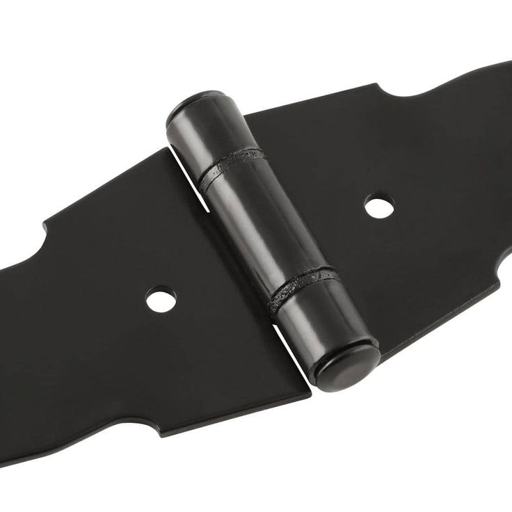Everbilt 6 in. Black Decorative Strap Hinge