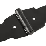 Everbilt 6 in. Black Decorative Strap Hinge