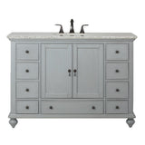 Newport 31 in. W x 21-1/2 in. D Bath Vanity in Pewter with Granite Vanity Top in Grey - Super Arbor