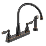 Foundations 2-Handle Standard Kitchen Faucet with Side Sprayer in Chrome - Super Arbor