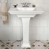 American Standard Town Square S 4-in Centerset Pedestal Sink Top, White, 30 in x 22.5 in