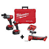 M18 FUEL 18-Volt Lithium-Ion Brushless Cordless Hammer Drill and Impact Driver Combo Kit (2-Tool) with Free FUEL Jigsaw - Super Arbor