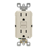 15 Amp Self-Test SmartlockPro Slim Duplex GFCI Outlet, White - Super Arbor