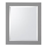 Gazette 22 in. W x 26 in. H x 6-5/8 in. D Framed Surface-Mount Bathroom Medicine Cabinet in Grey