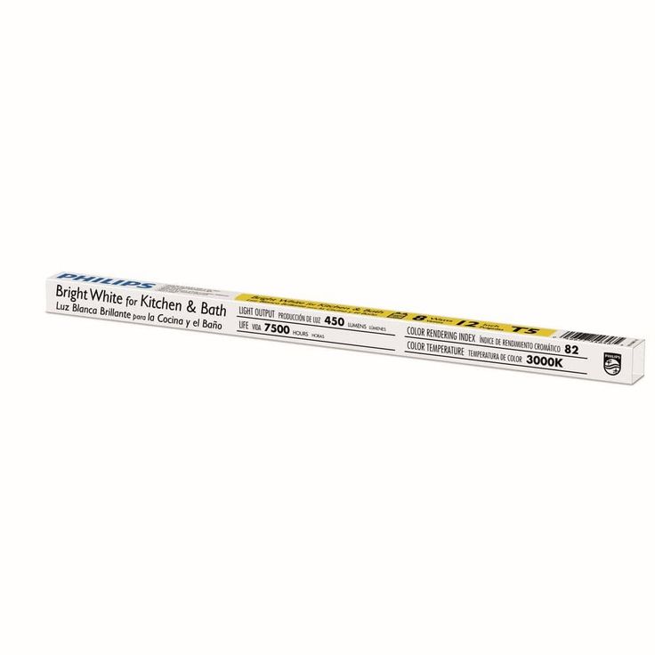 Philips 8-Watt 12 in. Linear T5 Fluorescent Tube Light Bulb Bright White (3000K)
