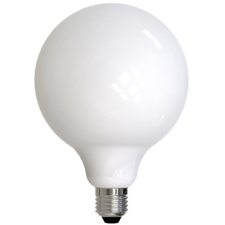 Bulbrite 60-Watt Equivalent G40 Milky Dimmable Decorative Filament LED Light Bulb Warm White (2-Pack)