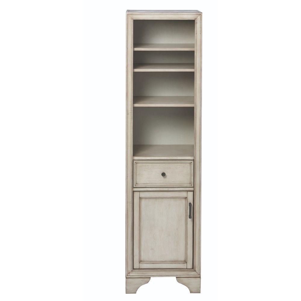 Hazelton 18 in. W x 15 in. D x 67-1/2 in. H Bathroom Linen Cabinet in Antique Green - Super Arbor