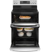 GE 30 in. 6.6 cu. ft. Double Oven Electric Range with Steam-Cleaning Convection Oven in Stainless Steel