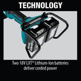 18V X2 LXT (36V) Brushless 7 in. Paddle Switch Cut-Off/Angle Grinder Kit 5.0Ah with bonus Hubbed Grinding Wheel, 10/pk