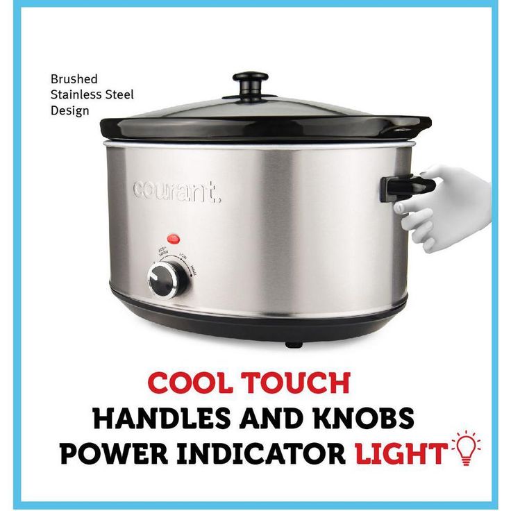 8.5 Qt. Stainless Steel Slow Cooker with Temperature Settings