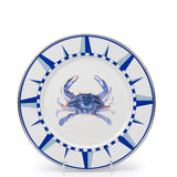 10.5 in. Blue Crab Enamelware Round Dinner Plate Set of 4