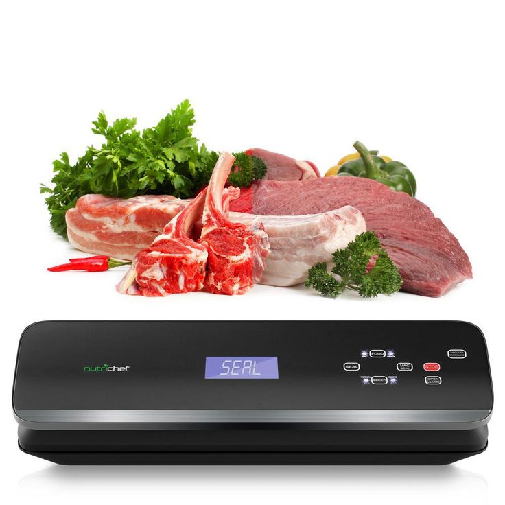White with Soft Touch Digital Button Controls Food Vacuum Sealer Electric Air Sealing Preserver System