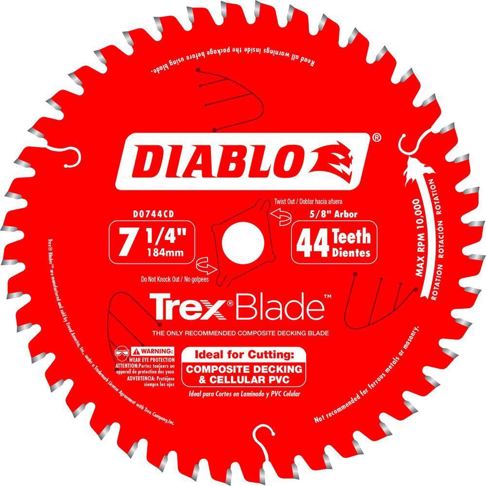 10 in. x 72-Tooth Trex/Composite Material Cutting Saw Blade - Super Arbor