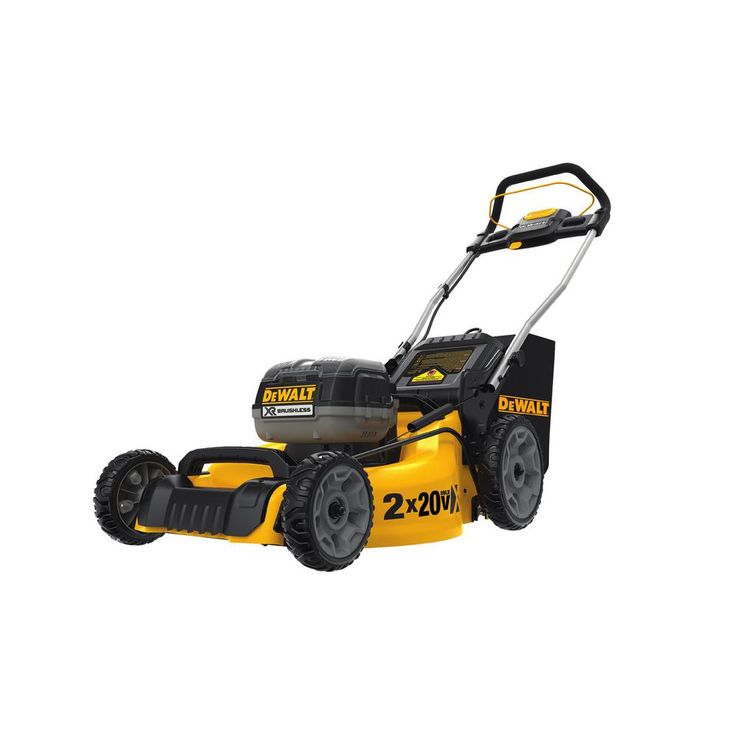 DEWALT 20 in. 20V MAX Lithium Ion Cordless Battery Walk Behind Push Lawn Mower with (4) 5.0Ah Batteries and Charger Included