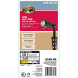 Low-Voltage 20-Watt Black Halogen Outdoor Landscape Flood Light