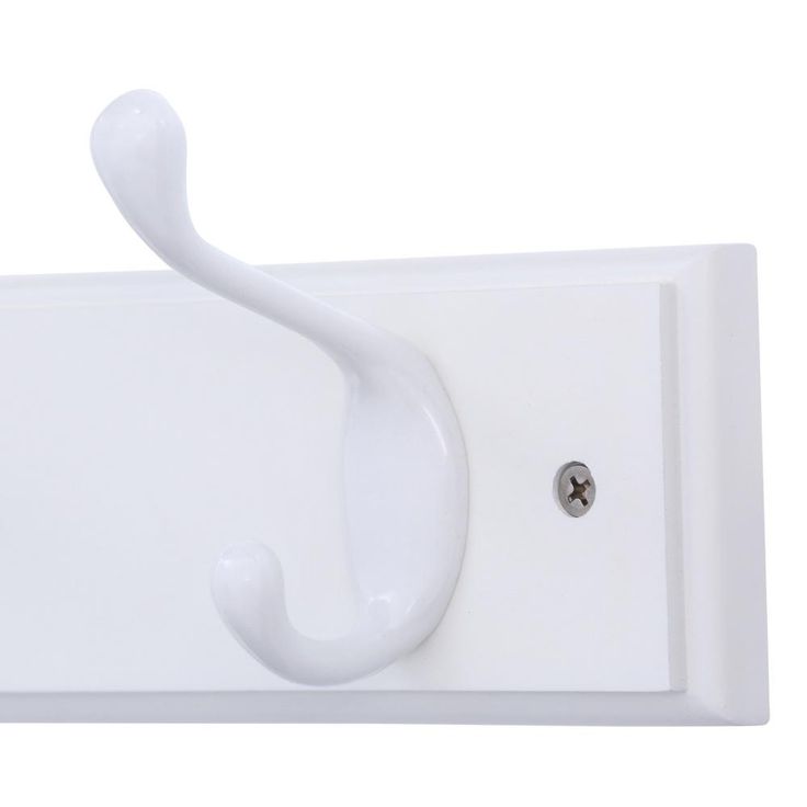 27 in. White Heavy Duty Hook Rack