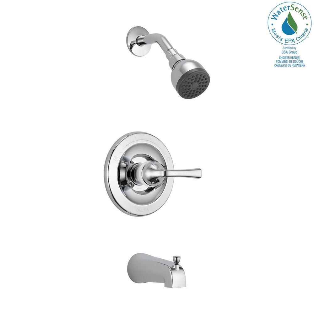 Foundations Single-Handle 1-Spray Tub and Shower Faucet in Chrome (Valve Included) - Super Arbor