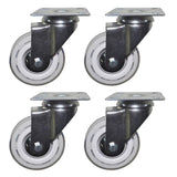 3 in. White Snow Swivel Caster with 132 lbs. Load Capacity (4-Pack) - Super Arbor