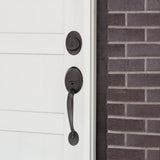 Coventry Oil-Rubbed Bronze Door Handleset with Cambridge Knob Interior and Single Cylinder Deadbolt - Super Arbor