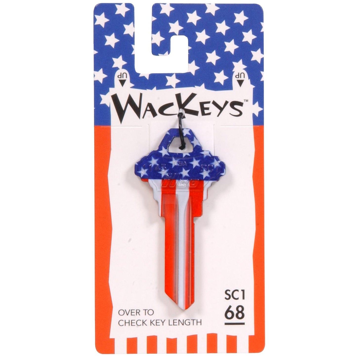 Hillman Wackey Flag House/Office Universal Key Blank, Single (SC1)