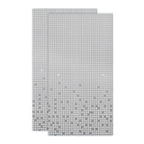 Everly 60 in. x 59-1/4 in. Mod Semi-Frameless Sliding Bathtub Door in Nickel and 1/4 in. (6mm) Mozaic Glass - Super Arbor